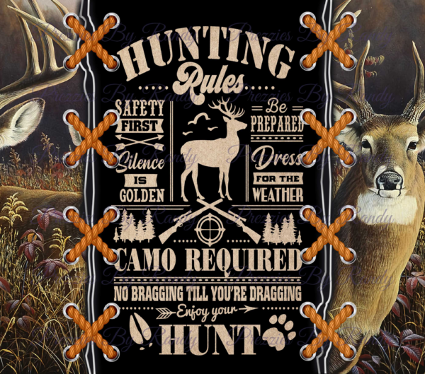 Hunting Rules Tumbler water mark