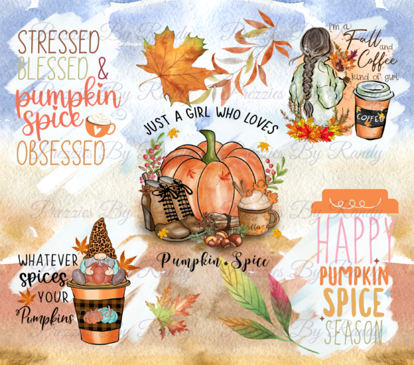 fall pumpkin spice tumbler