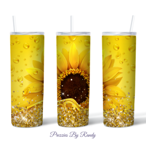 Glitter Sunflower Tumbler