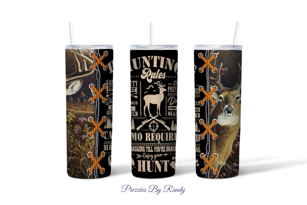 Hunting Rules Camo Deer Tumbler