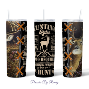 Hunting Rules Camo Deer Tumbler