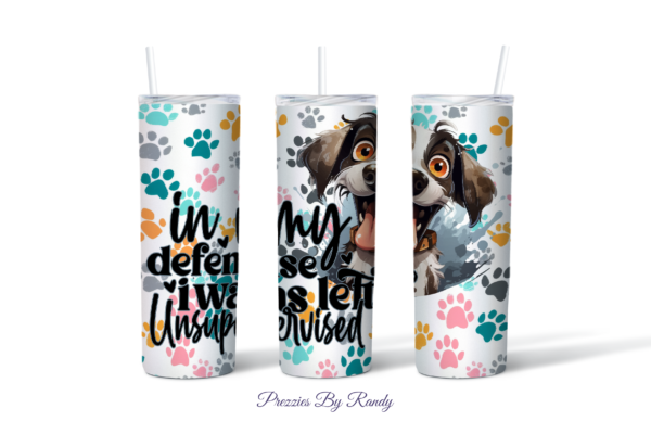 In My Defense Cute Dog Tumbler