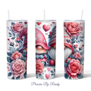 Pink-Red Gnome Valentines Tumbler