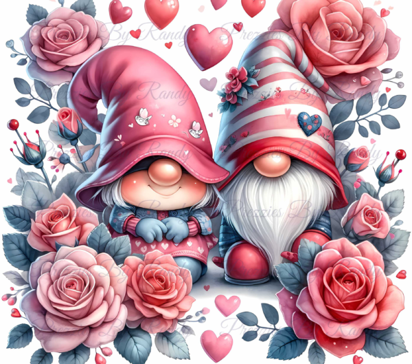 Pink-Red Gnome Valentines Tumbler