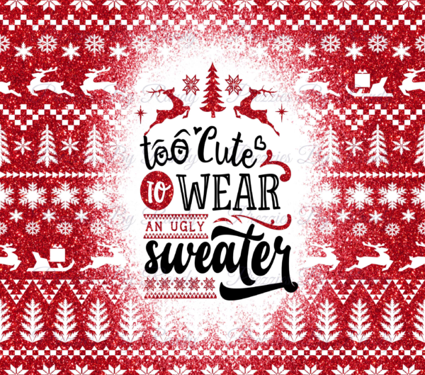 ugly sweater tumbler watermark