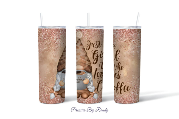 Just a Girl Who Loves Coffee Tumbler mockup