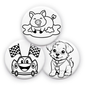 Kids 2.25" Round DIY Coloring Magnet Kit